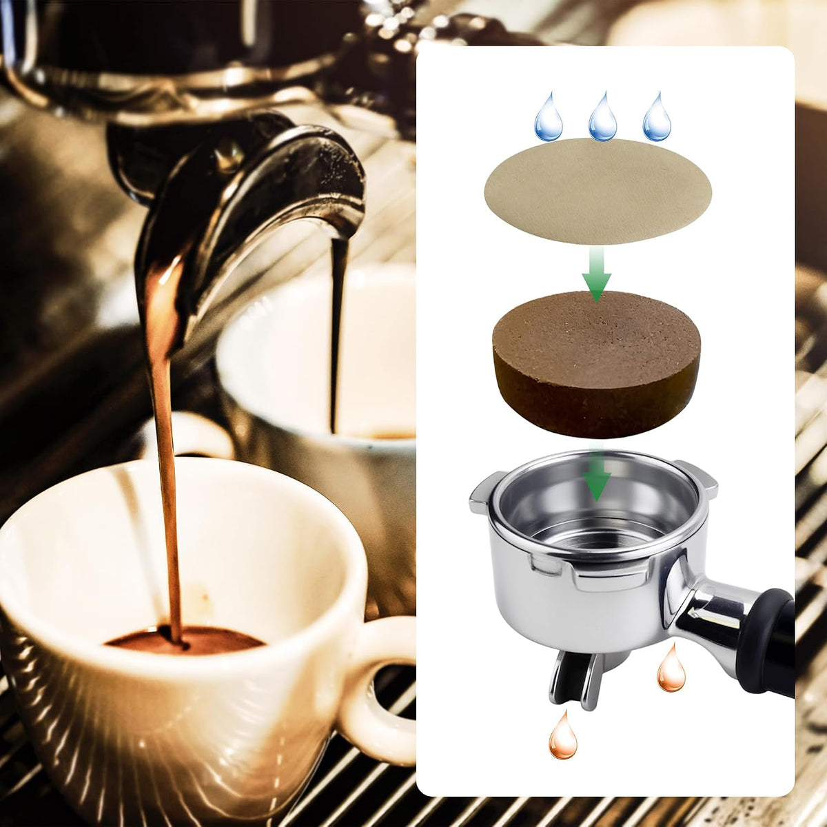 1000 Pcs 51mm Unbleached Espresso Filter for Espresso Coffee Maker