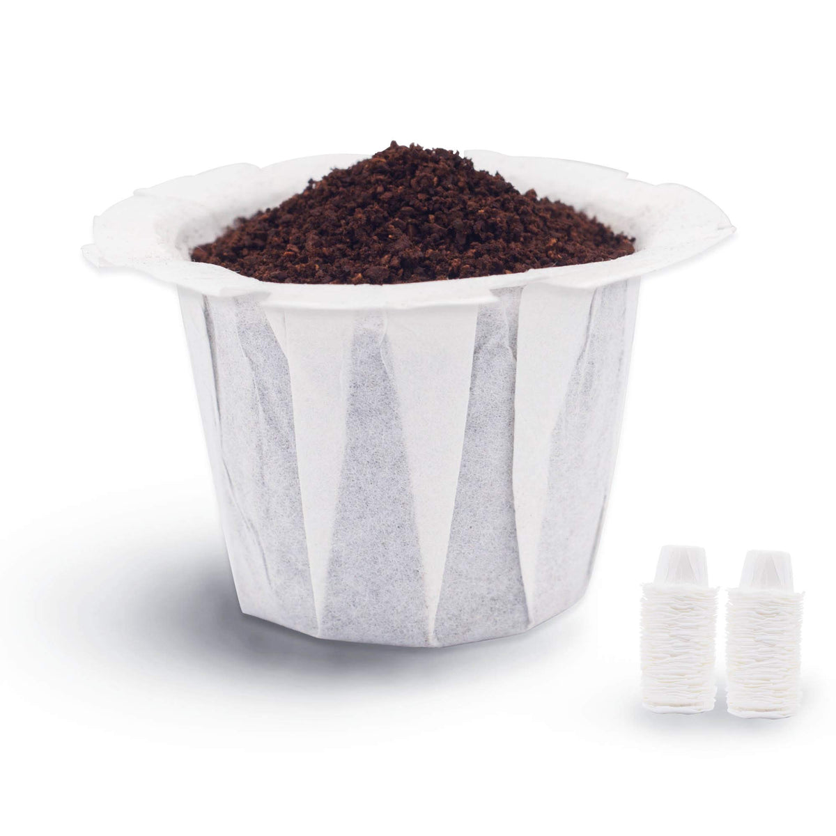 Disposable Coffee Filter Paper for Keurig Brewers Single Serve 1.0 and 2.0, 200 Count Replacement Coffee Filter Paper Liner Compatible with All Reusable K Cup Coffee Pod, Refillable Capsule, White