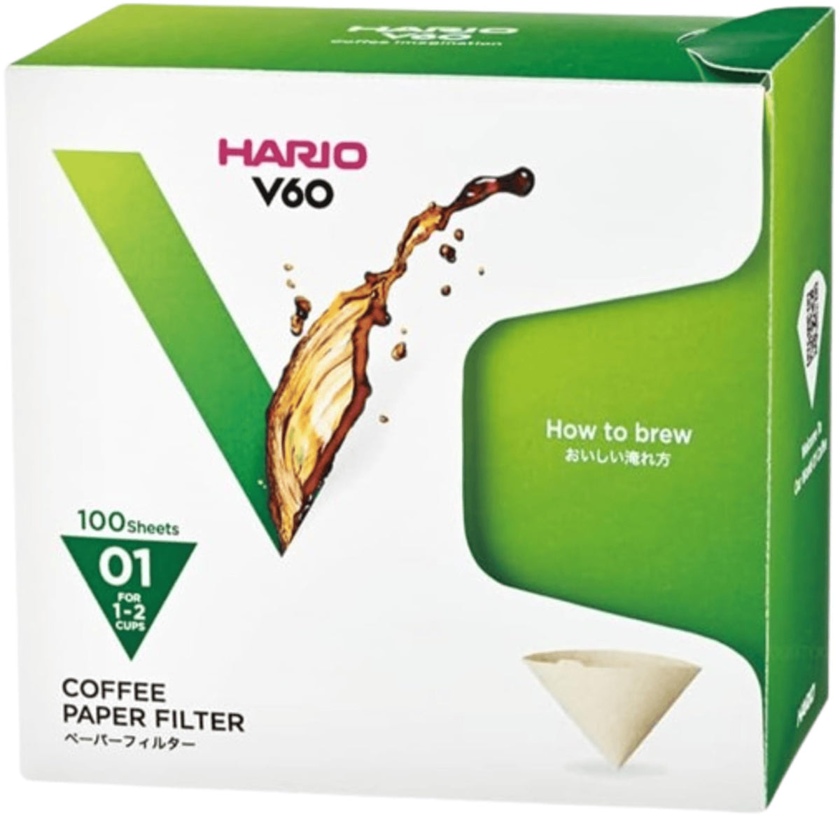Hario V60 Paper Coffee Filter, Size 02, White, 300ct