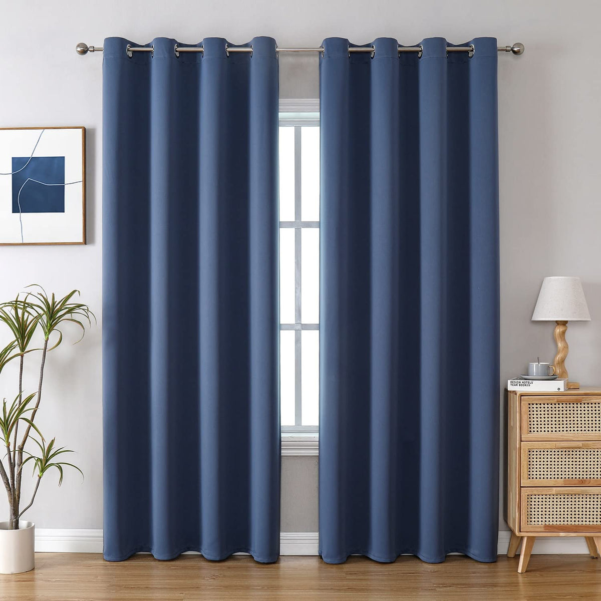 ChrisDowa Small Blackout Curtains for Kitchen & Bedroom 36 Inches Long
