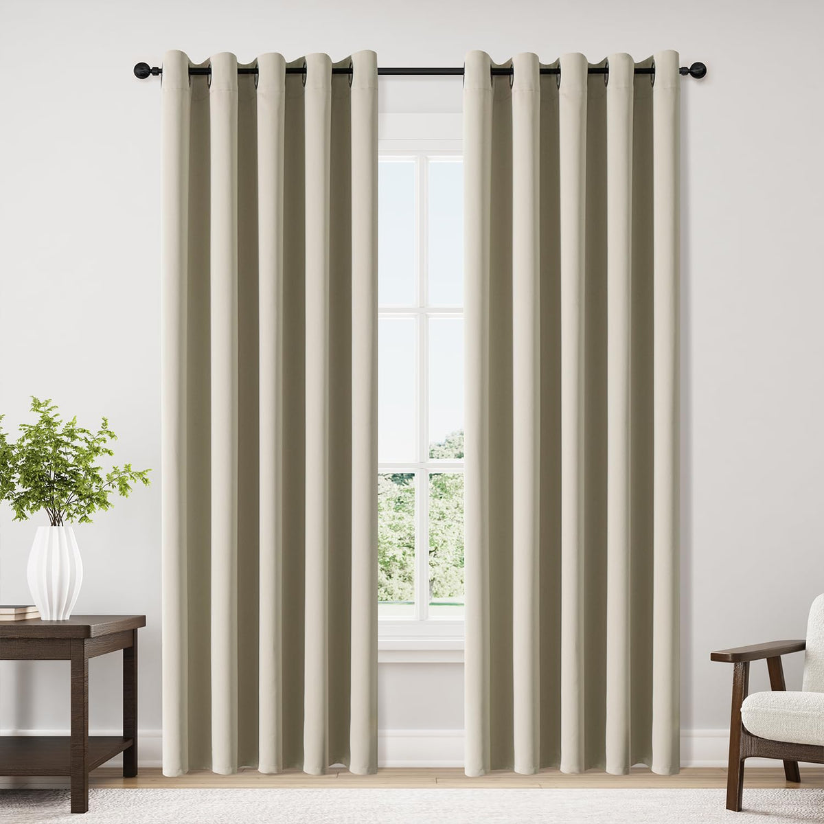 ChrisDowa Small Blackout Curtains for Kitchen & Bedroom 36 Inches Long