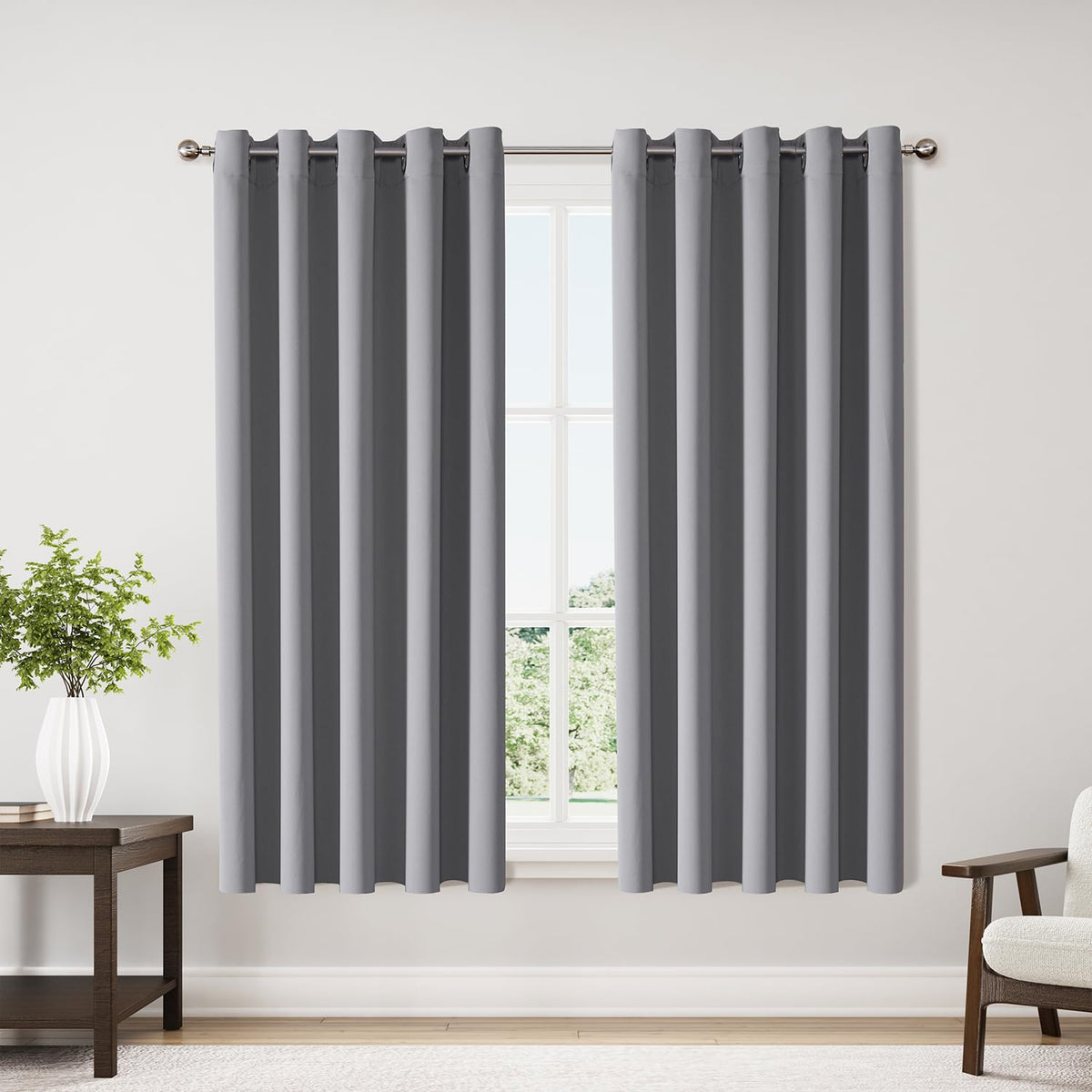 ChrisDowa Small Blackout Curtains for Kitchen & Bedroom 36 Inches Long