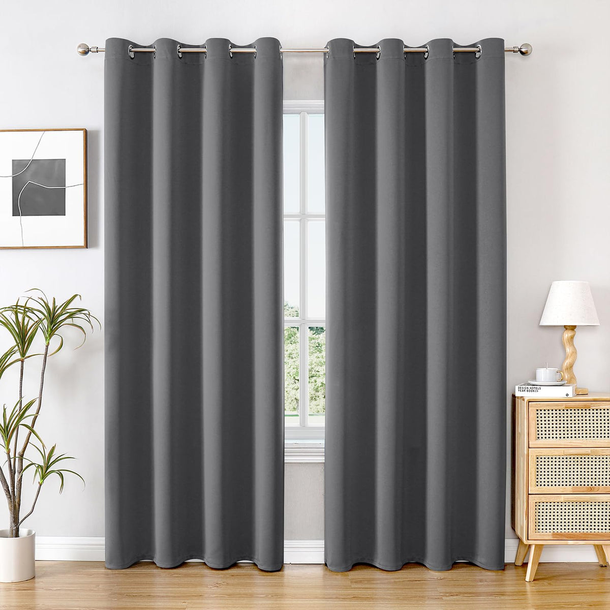 ChrisDowa Small Blackout Curtains for Kitchen & Bedroom 36 Inches Long