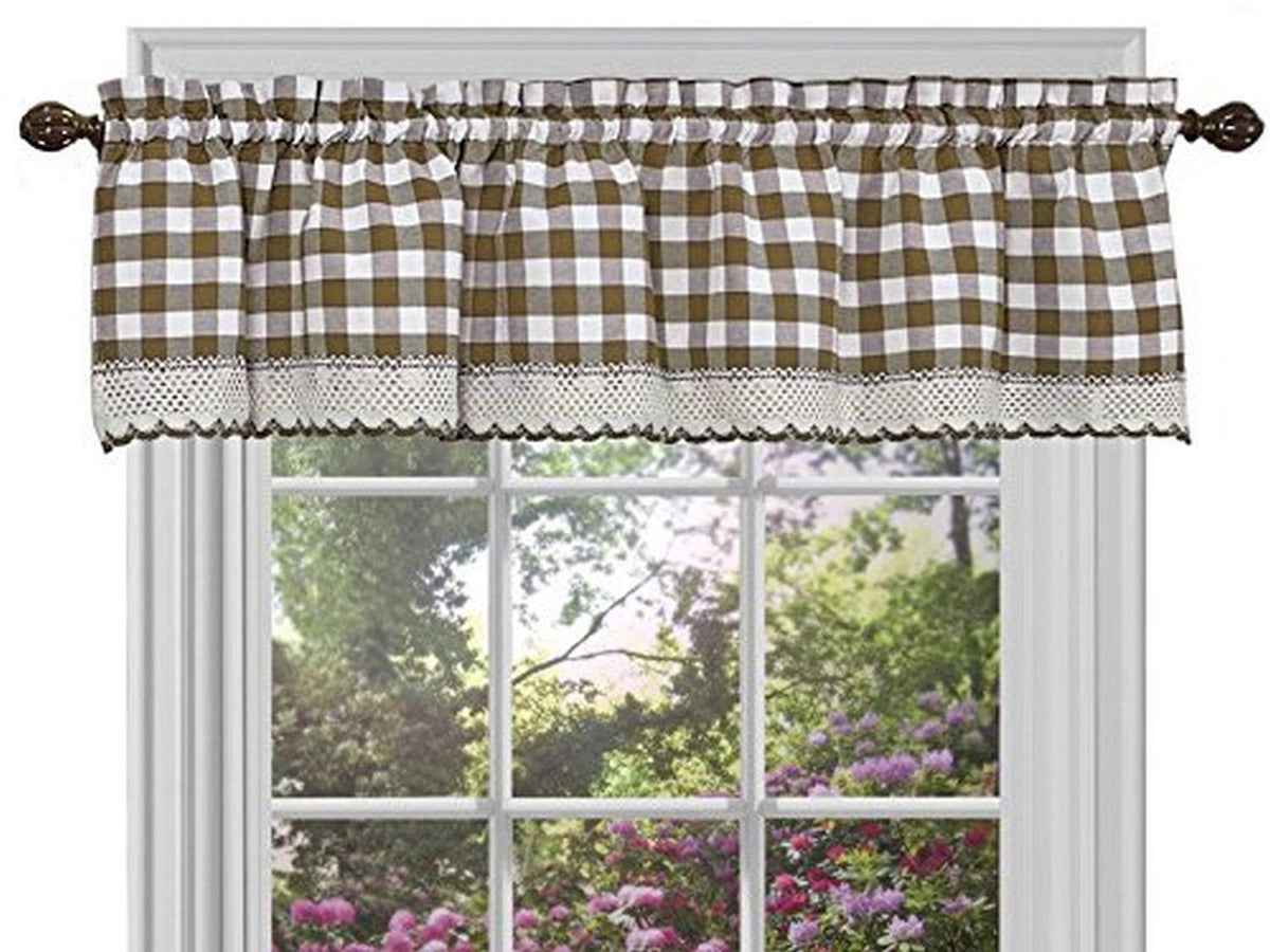 Sweet Home Collection Old World Style Floral Heavy Lace Kitchen Curtain Swag pair Hopewell Cream