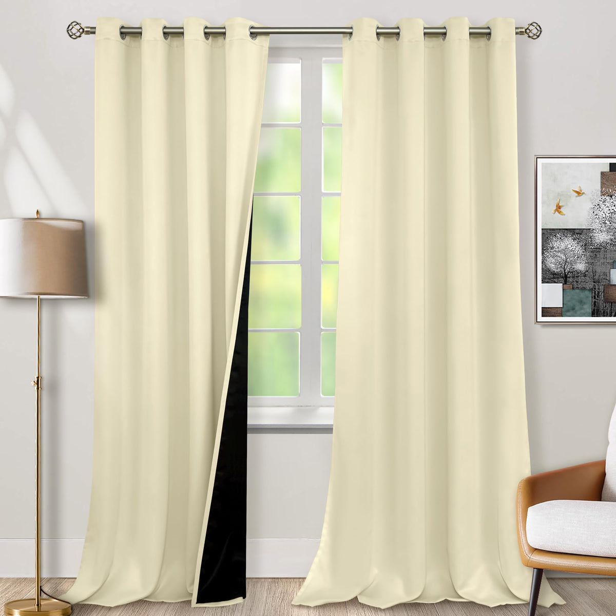 BGment 40 Inch Long Short Blackout Curtains for Small Windows