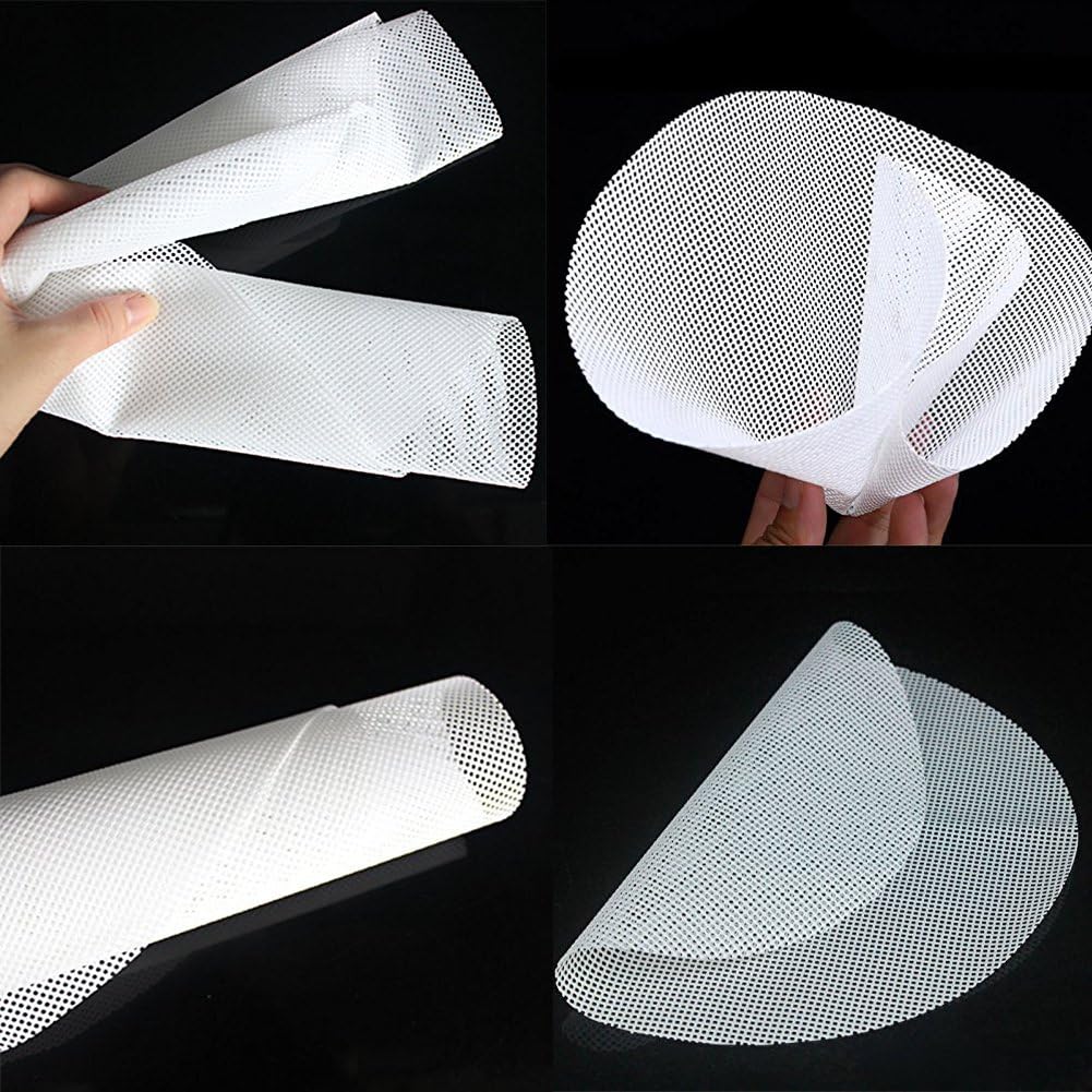 INCHANT 5-Piece Non-Stick Round Steamer Mat, Reusable Silicone Bamboo Steamer Pad/Mesh, for Steamed Dim Sum, Dumplings, Buns, 35cm in Diameter