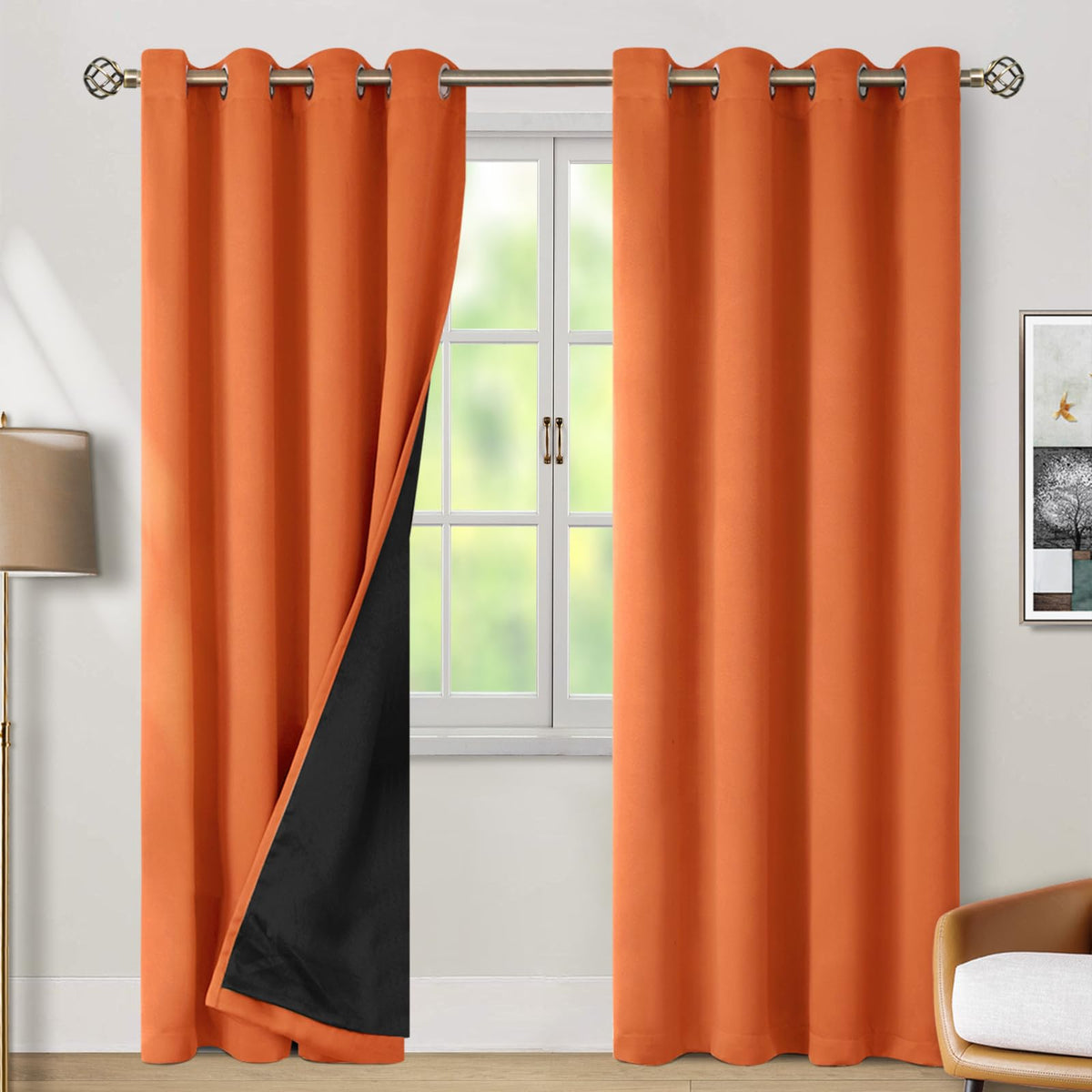 BGment 40 Inch Long Short Blackout Curtains for Small Windows