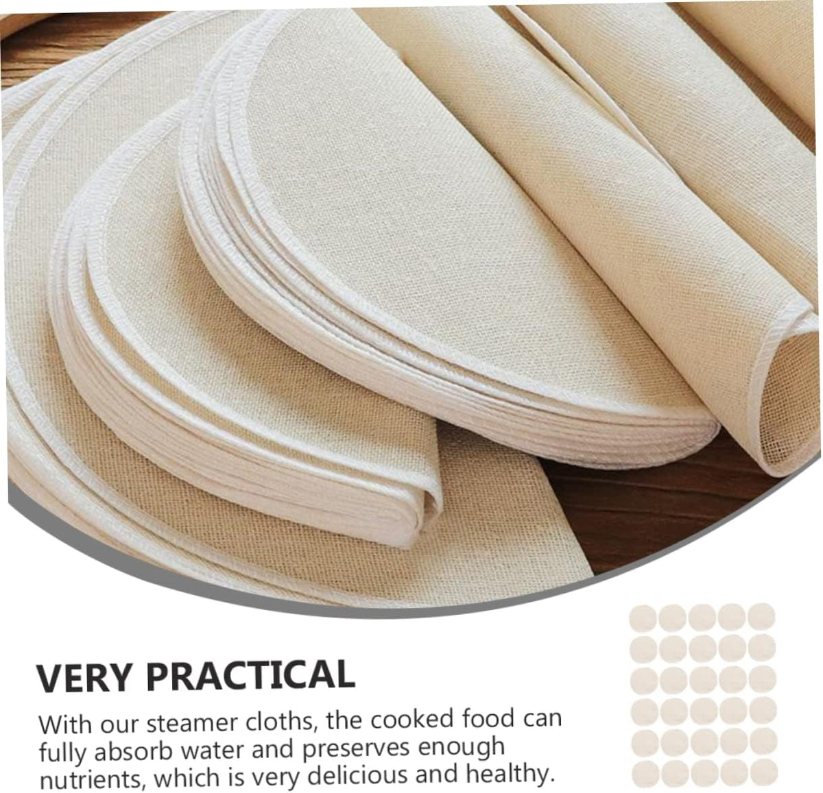 30pcs round Cotton Yarn Steamer Pads for Steamed Buns