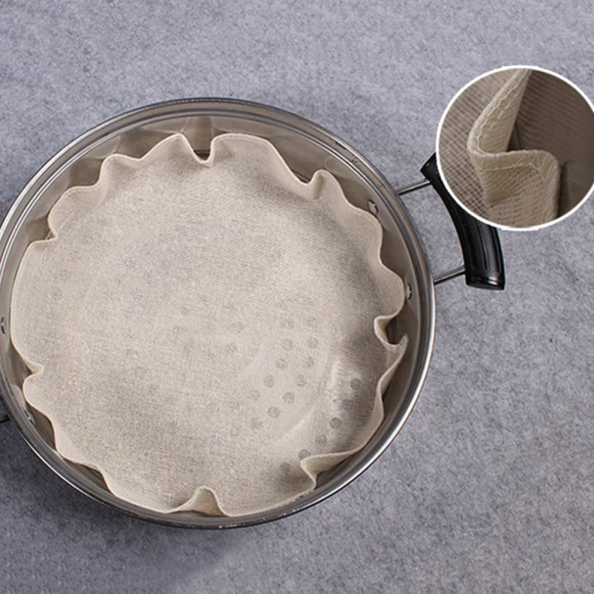 10pcs round Cotton Steamer Cloth Pads Non Stick for Dumplings