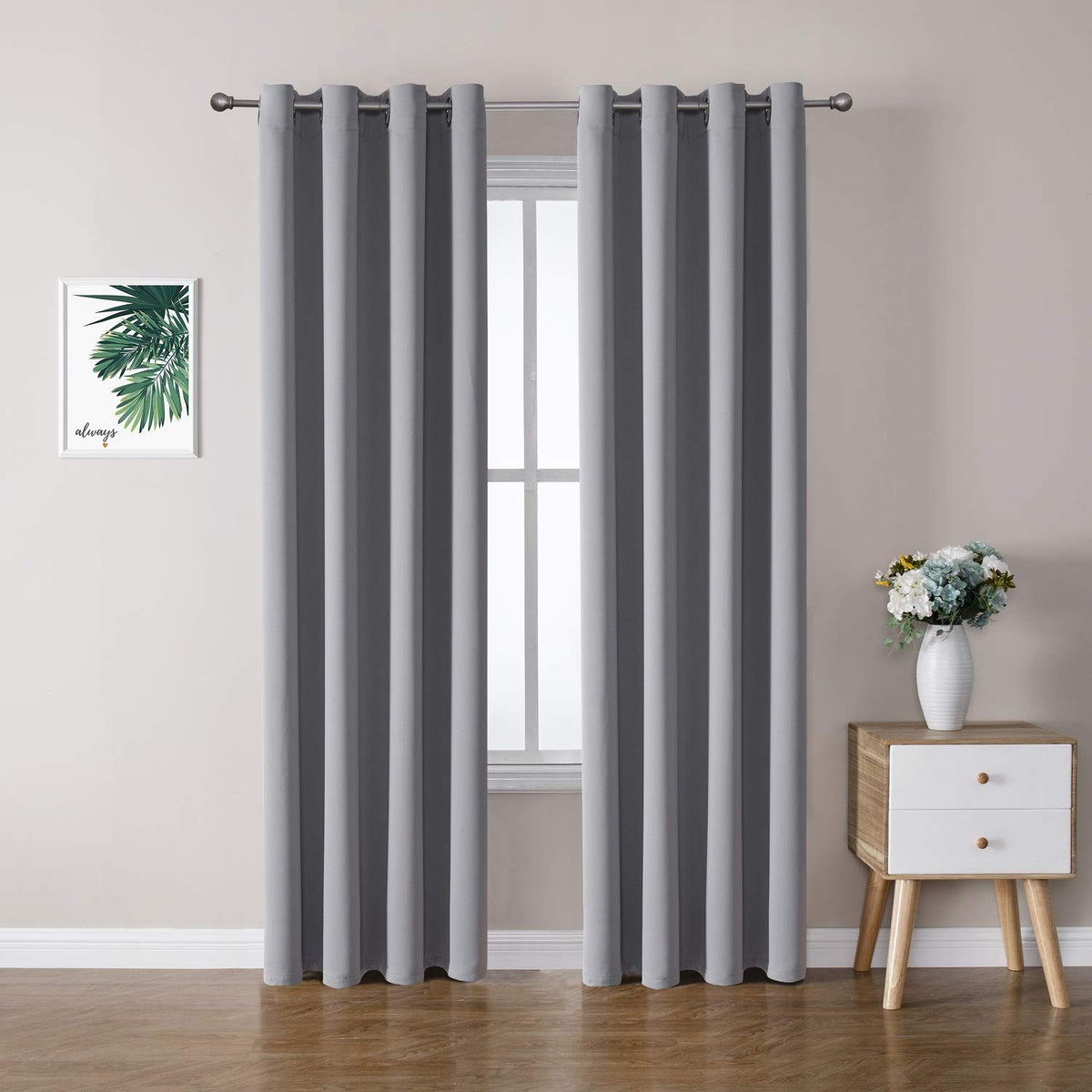 ChrisDowa Small Blackout Curtains for Kitchen & Bedroom 36 Inches Long