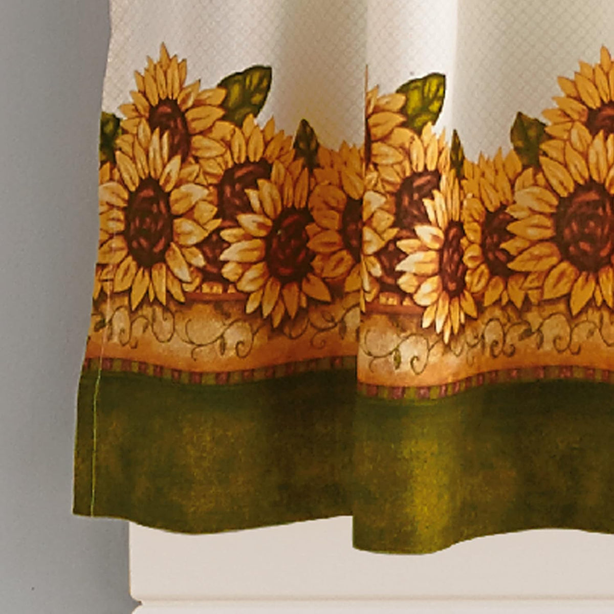 Curtainworks Sunflower Garden Tier & Valance Set, 56 x 36 Yellow, 3-Piece