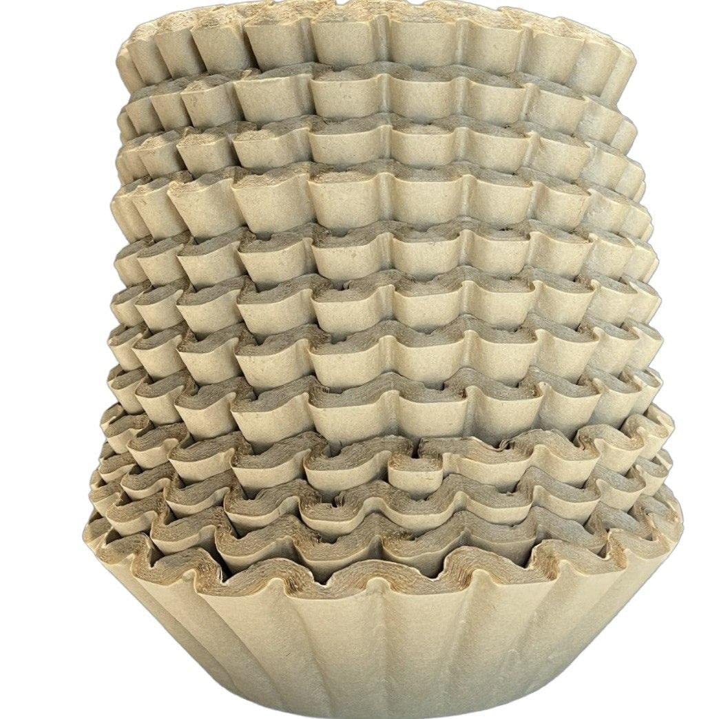 Extra Large Coffee Filters 12, 13, 14, 15, 16 Cup Basket for Commercial, Domestic Coffee Maker Extra High Extra Wide, Anti ground, Flattened Diameter 9.75" (200)