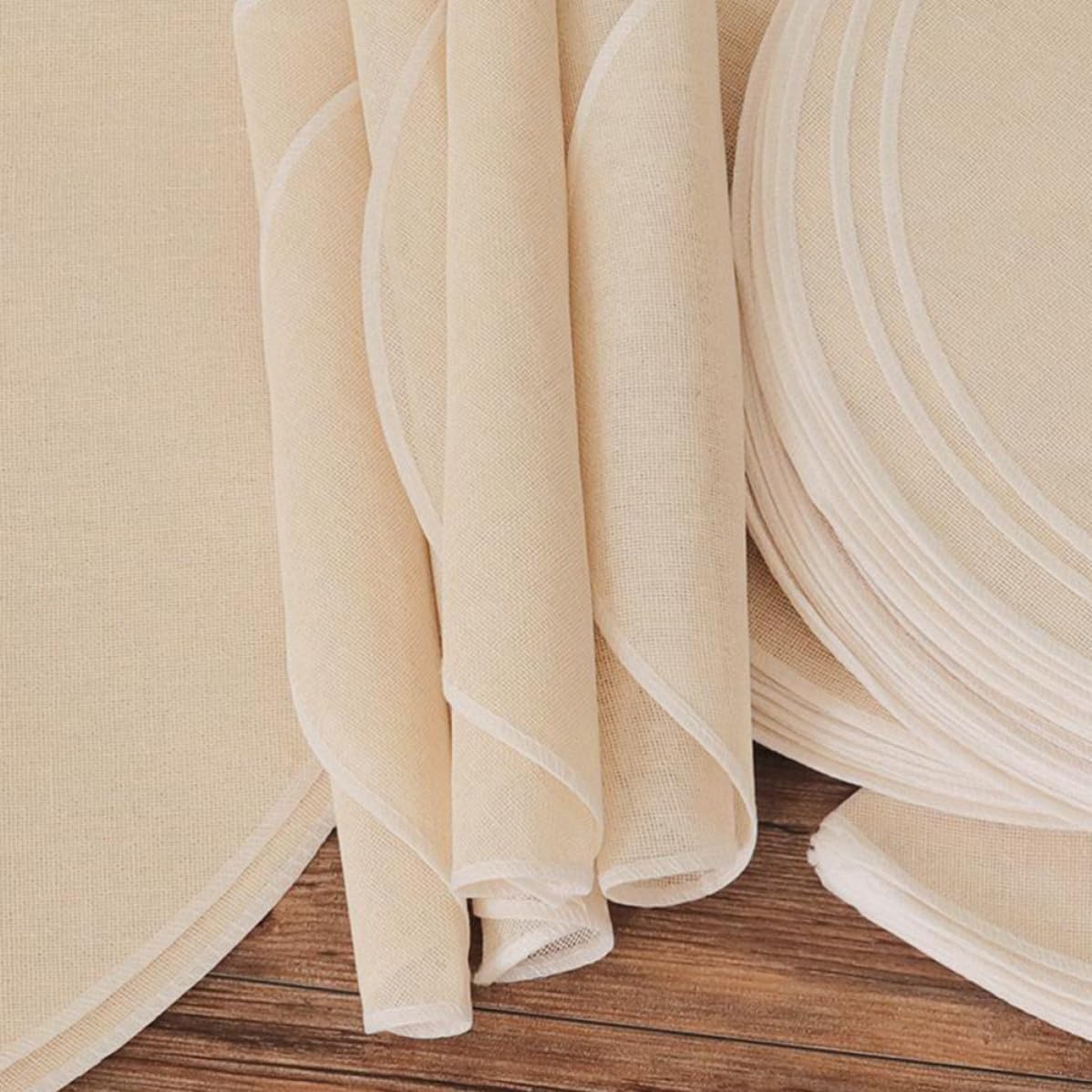 30pcs Cotton Steamer Mats, Reusable Cloth Liners for Dumplings