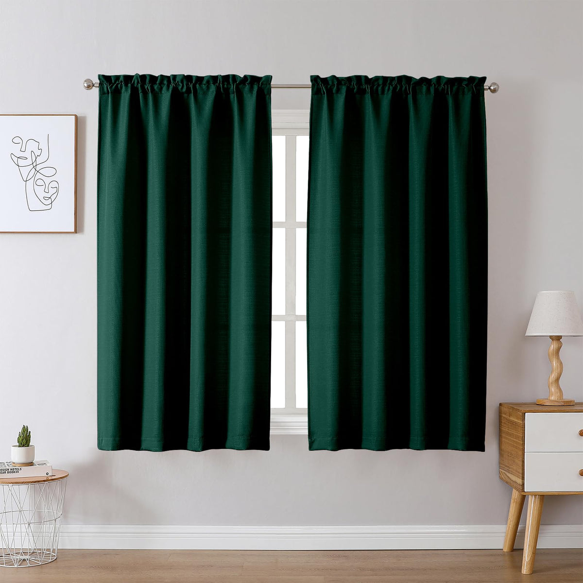 Chyhomenyc 2 Panels White Kitchen Curtains 36 Inch Length Tier Curtain