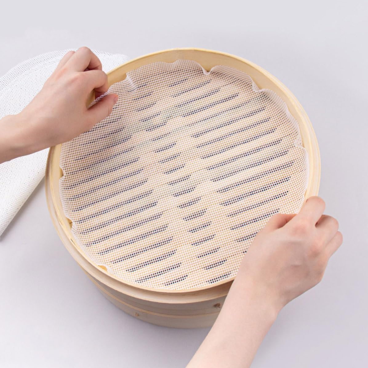 20pcs Cotton Steamer Liners Nonstick Foldable Pad for Dumplings