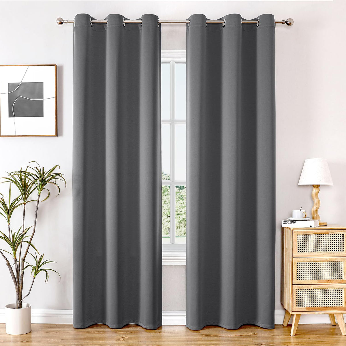 ChrisDowa Small Blackout Curtains for Kitchen & Bedroom 36 Inches Long