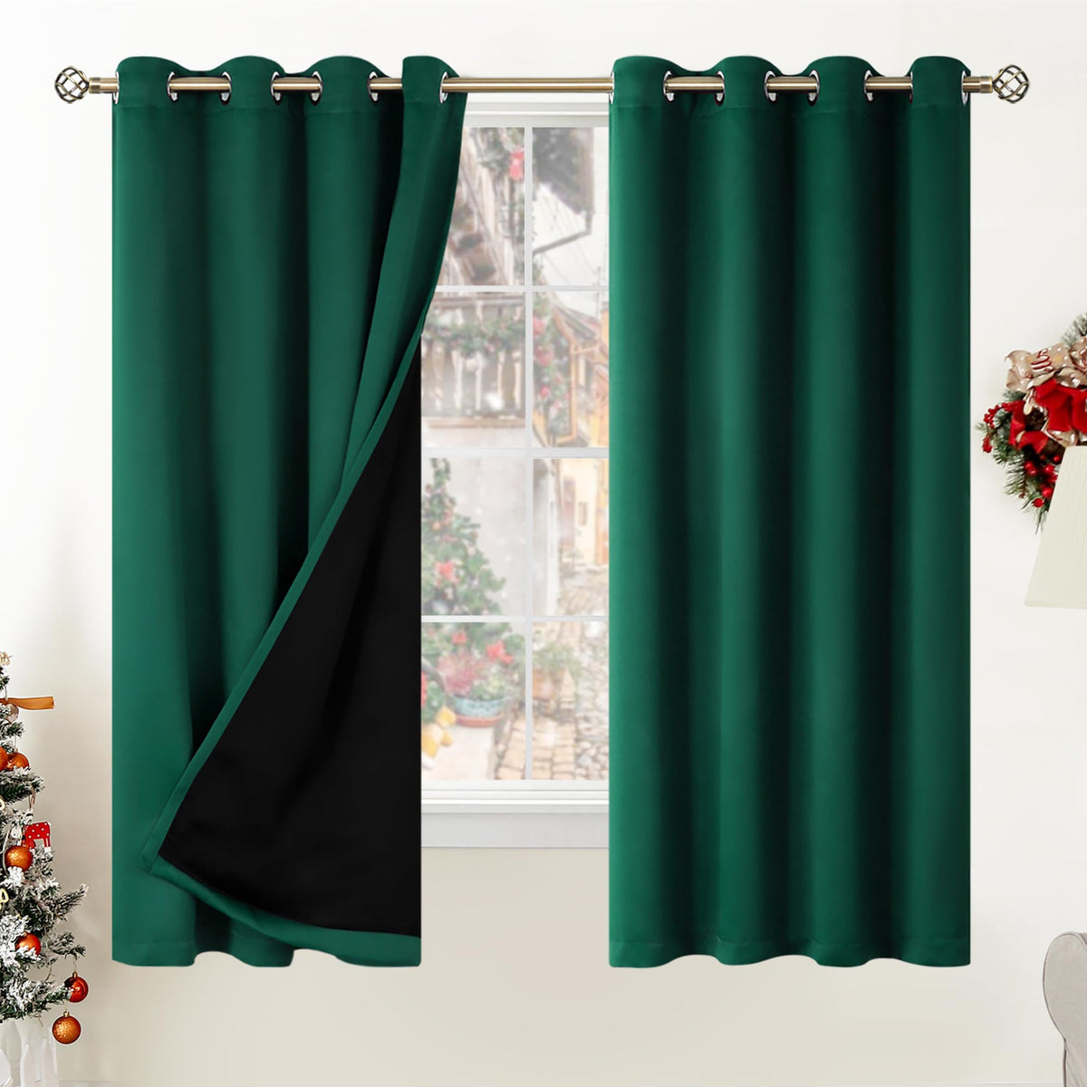 BGment 40 Inch Long Short Blackout Curtains for Small Windows