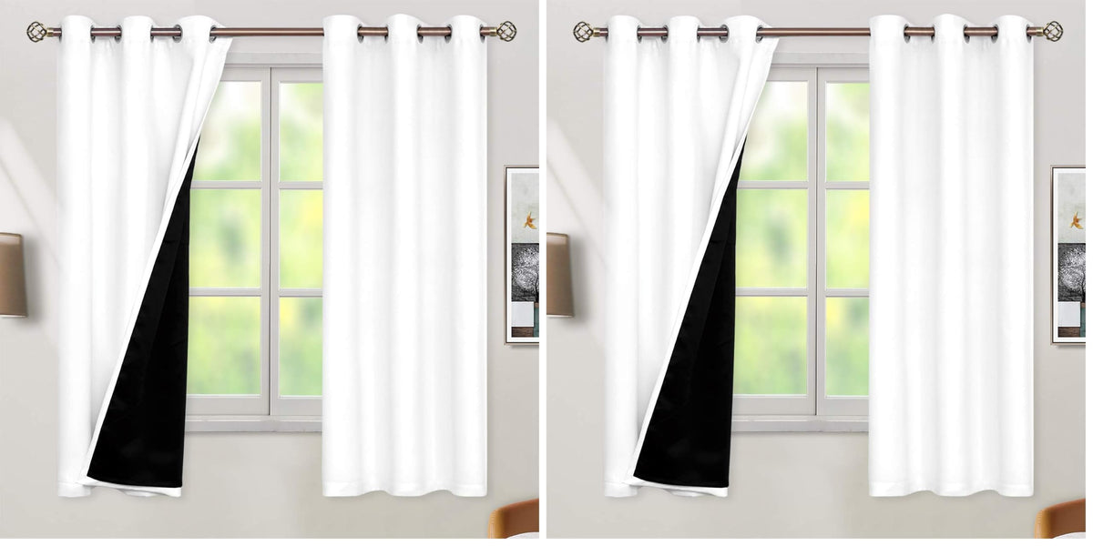 BGment 40 Inch Long Short Blackout Curtains for Small Windows