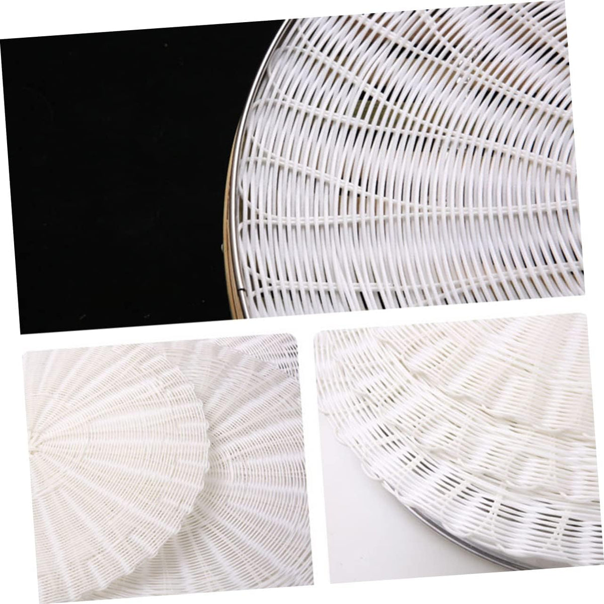 2pcs Non-stick Imitation Rattan Steamer Mats Round Steaming Pads for Steamed Buns and Dim Sum Food Grade Reusable