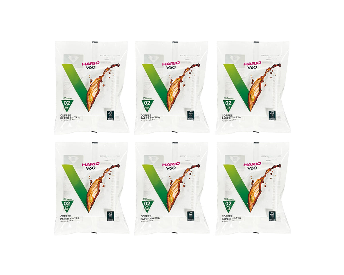 Hario V60 Paper Coffee Filter, Size 02, White, 200ct