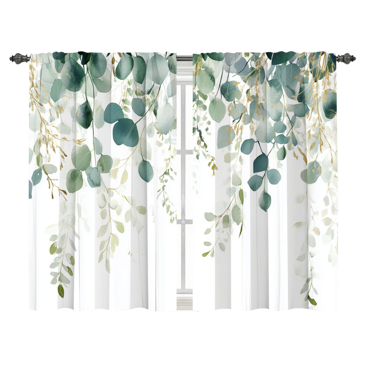 Worltoldb Black Grey Kitchen Curtains Cafe Curtains for Bathroom Dining Room Living Room Pocket Window Drapes 2 Panels Set 28"x36"