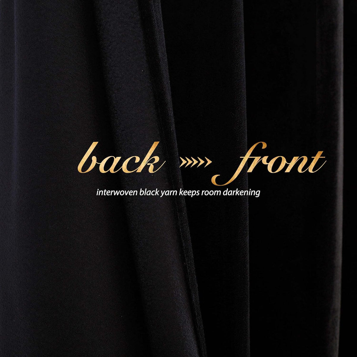 NICETOWN Black Out Velvet Curtains 63 inches Long for Kitchen