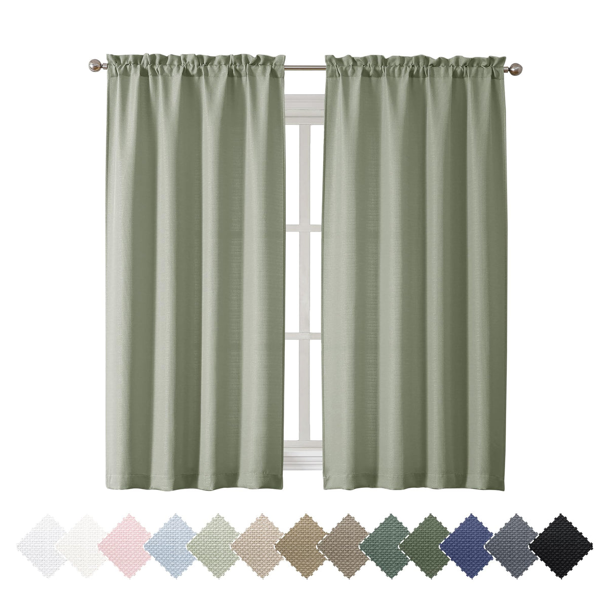 Chyhomenyc 2 Panels White Kitchen Curtains 36 Inch Length Tier Curtain
