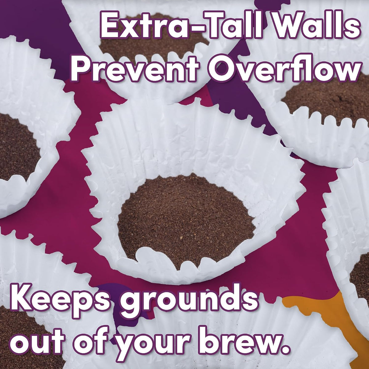Commercial Coffee Filters, 13 x 5 Brew Basket Size, 12.5 x 4.5 Filter Paper, Fits BUNN, Fetco & Curtis 1.5-3 Gallon Brewers, Tall Wall No Overflow, 250 Count