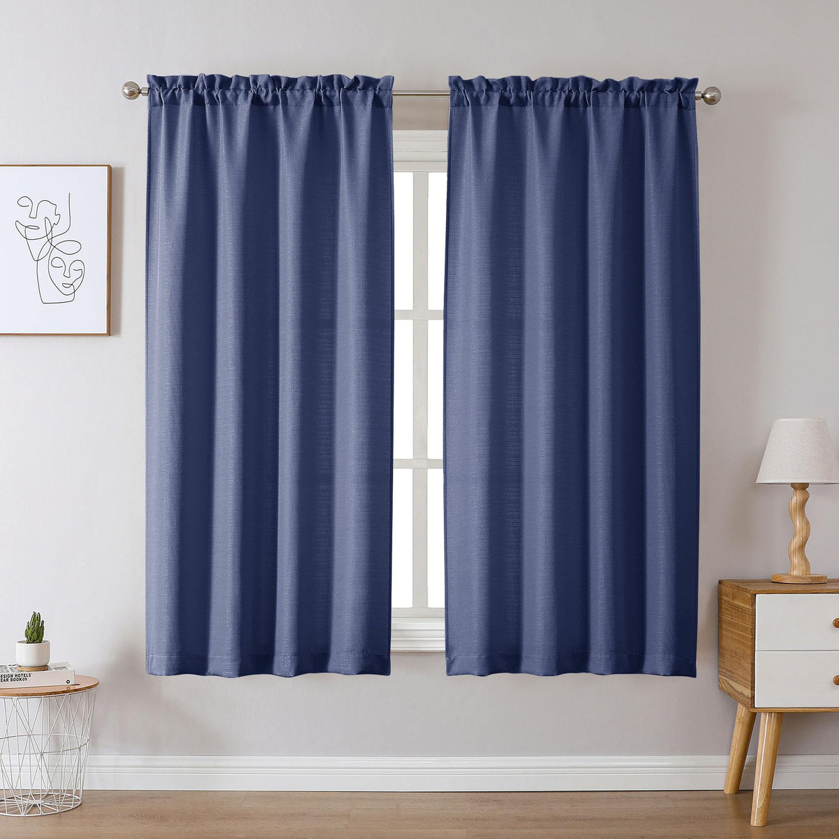 Chyhomenyc 2 Panels White Kitchen Curtains 36 Inch Length Tier Curtain