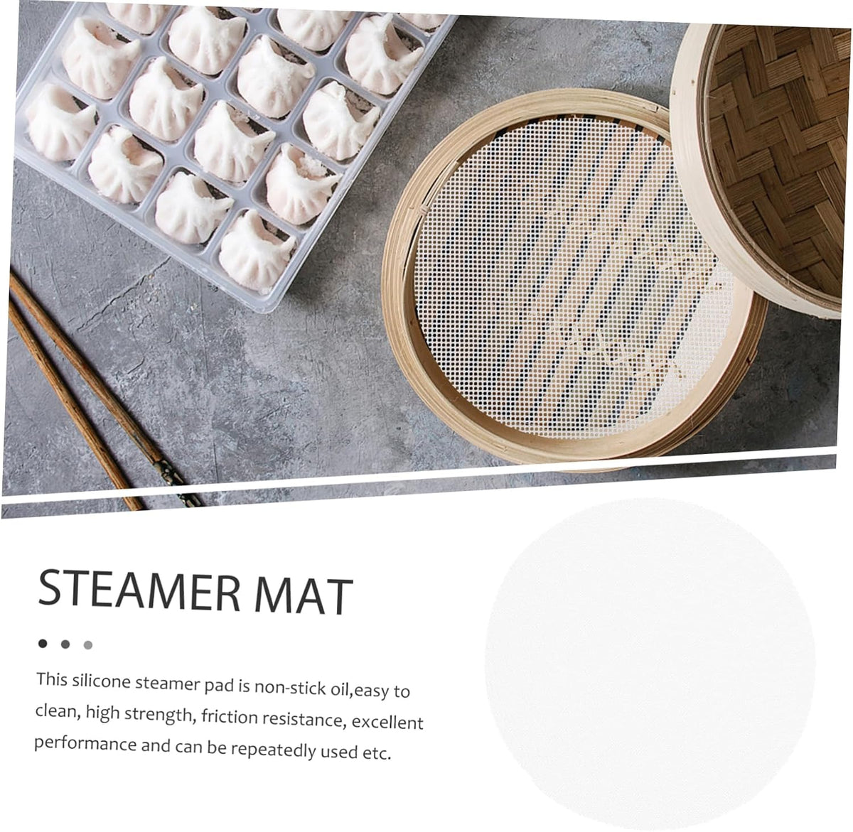 Silicone Liner, Non Stick Silicone Liners Mesh Mat Pad Steamed Buns Dumplings Baking Pastry Dim Sum Mesh for Home Kitchen or Restaurant