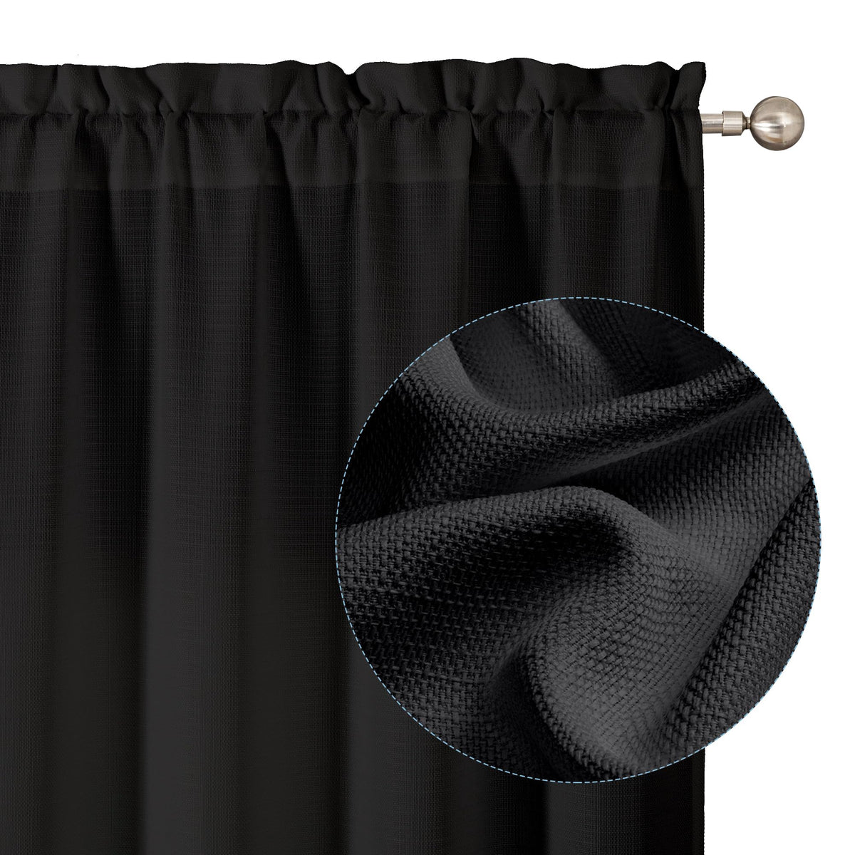 Chyhomenyc 2 Panels White Kitchen Curtains 36 Inch Length Tier Curtain