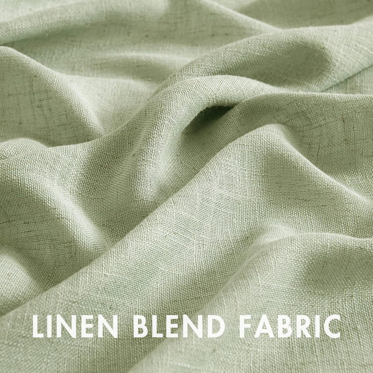 MIULEE Spring Linen Textured Kitchen Window Curtains over Sink 24 Inch Length Semi Sheer Farmhouse Small Curtains for Cafe Bathroom Basement, Short Rod Pocket Tier Curtains 2 Panels W26XL24 Sage Green