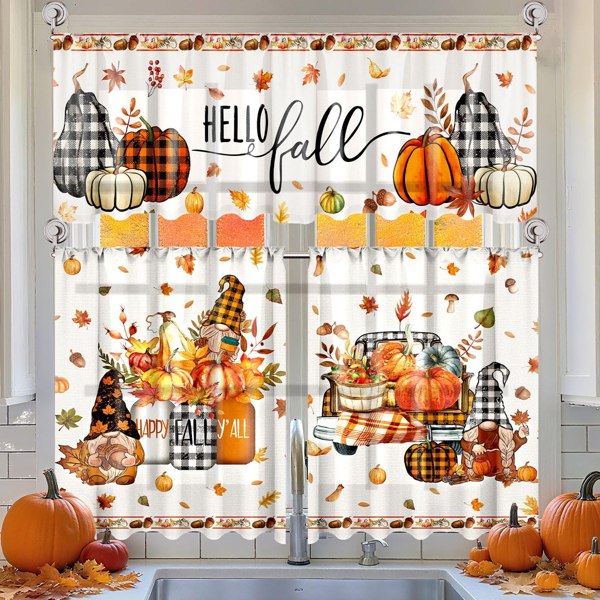 Breling 3 Pcs Sunflower Highland Cow Kitchen Curtains Valances and Tiers Set for Windows Spring Farmhouse Highland Cow Sunflower Curtains Decor for Summer Bedroom Window Decor Party Favor Supplies