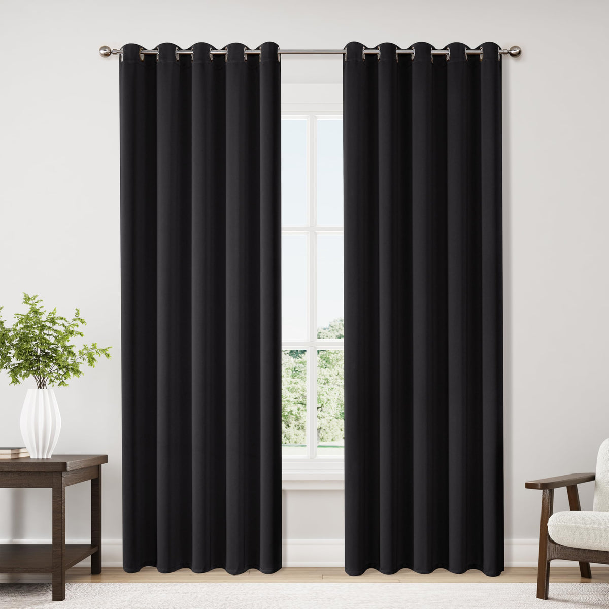 ChrisDowa Small Blackout Curtains for Kitchen & Bedroom 36 Inches Long