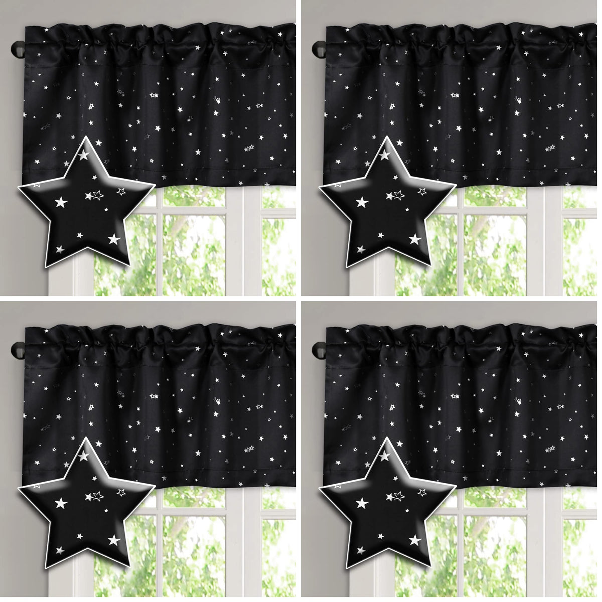 H.VERSAILTEX Blackout Curtain Valances for Kitchen Window/Living Room/Bathroom Privacy Added Rod Pocket Home Decoration Winow Valance, 52" W x 18" L, Floral in Sage and Brown