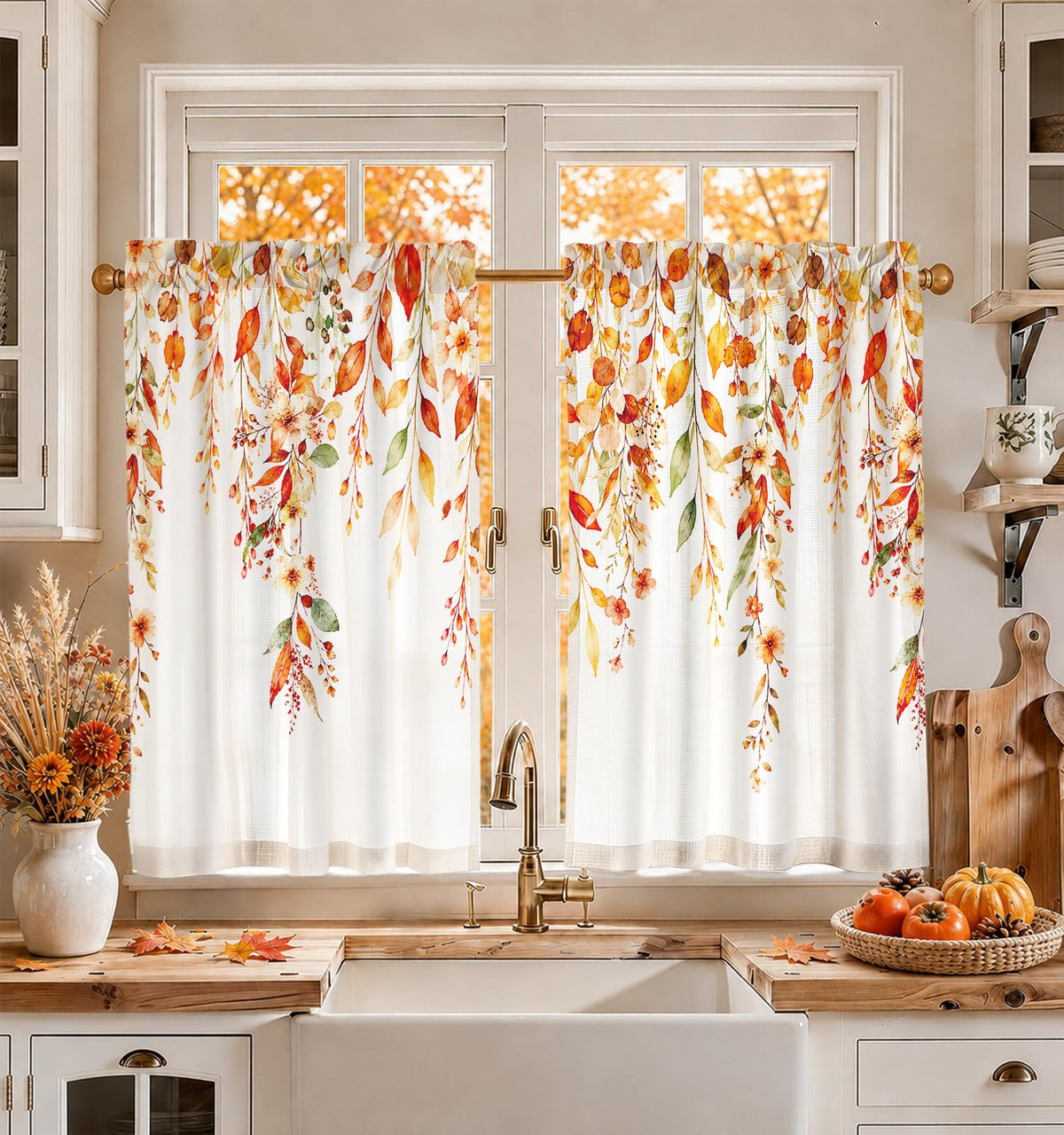 Miss Adola Boho Kitchen Tier Curtains, 36 Inch Length, Vintage Patchwork
