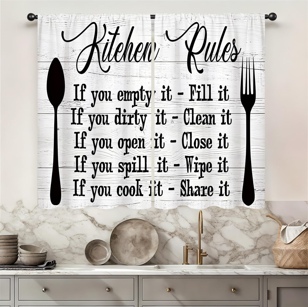 Yellow Sunflower Kitchen Curtains 42W X 63L Inch 2 Panels Rod Pocket Country Rustic Floral Flower Butterfly Farmhouse Over Sink Small Short Cafe Tier Window Treatment Bathroom Decor