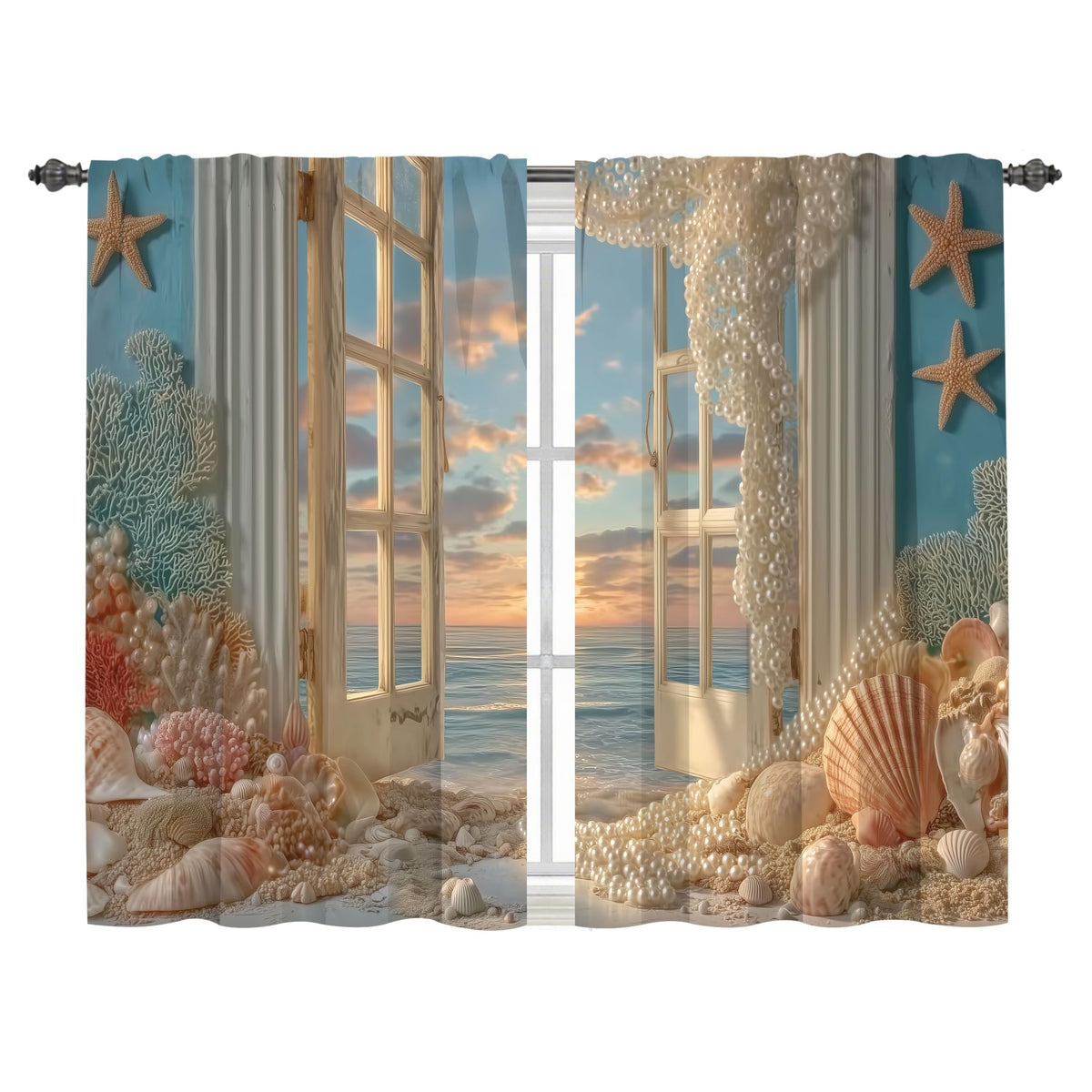Worltoldb Black Grey Kitchen Curtains Cafe Curtains for Bathroom Dining Room Living Room Pocket Window Drapes 2 Panels Set 28"x36"
