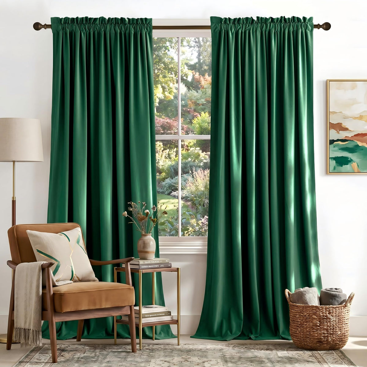 NICETOWN Black Out Velvet Curtains 63 inches Long for Kitchen