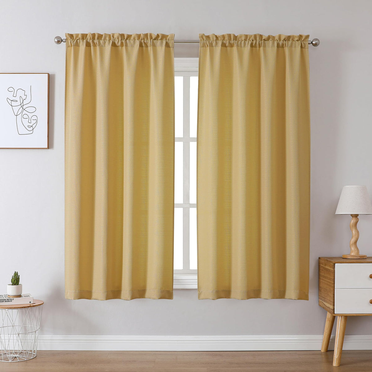 Chyhomenyc 2 Panels White Kitchen Curtains 36 Inch Length Tier Curtain