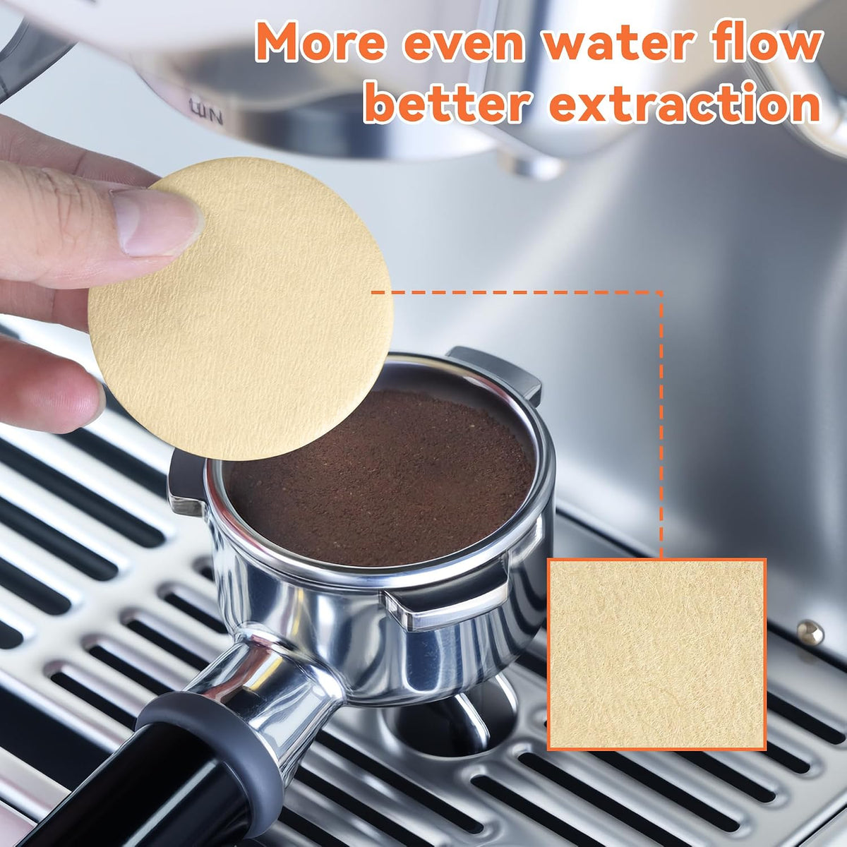 1000 Pcs 51mm Unbleached Espresso Filter for Espresso Coffee Maker