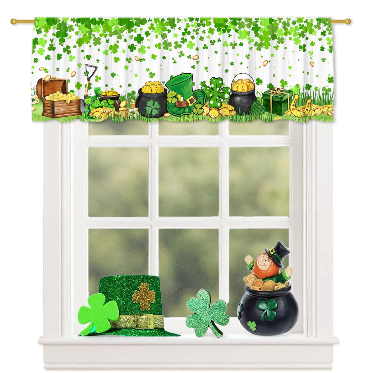 FUTBU Fall Kitchen Curtains for Windows-Fall Decorations Leaves Pumpkin Valances-Autumn Leaf Curtains and Valances Set Decor for Cafe Living Room 27''x24'' 2 Panel & 54x18 Inch Tier Set Thanksgiving