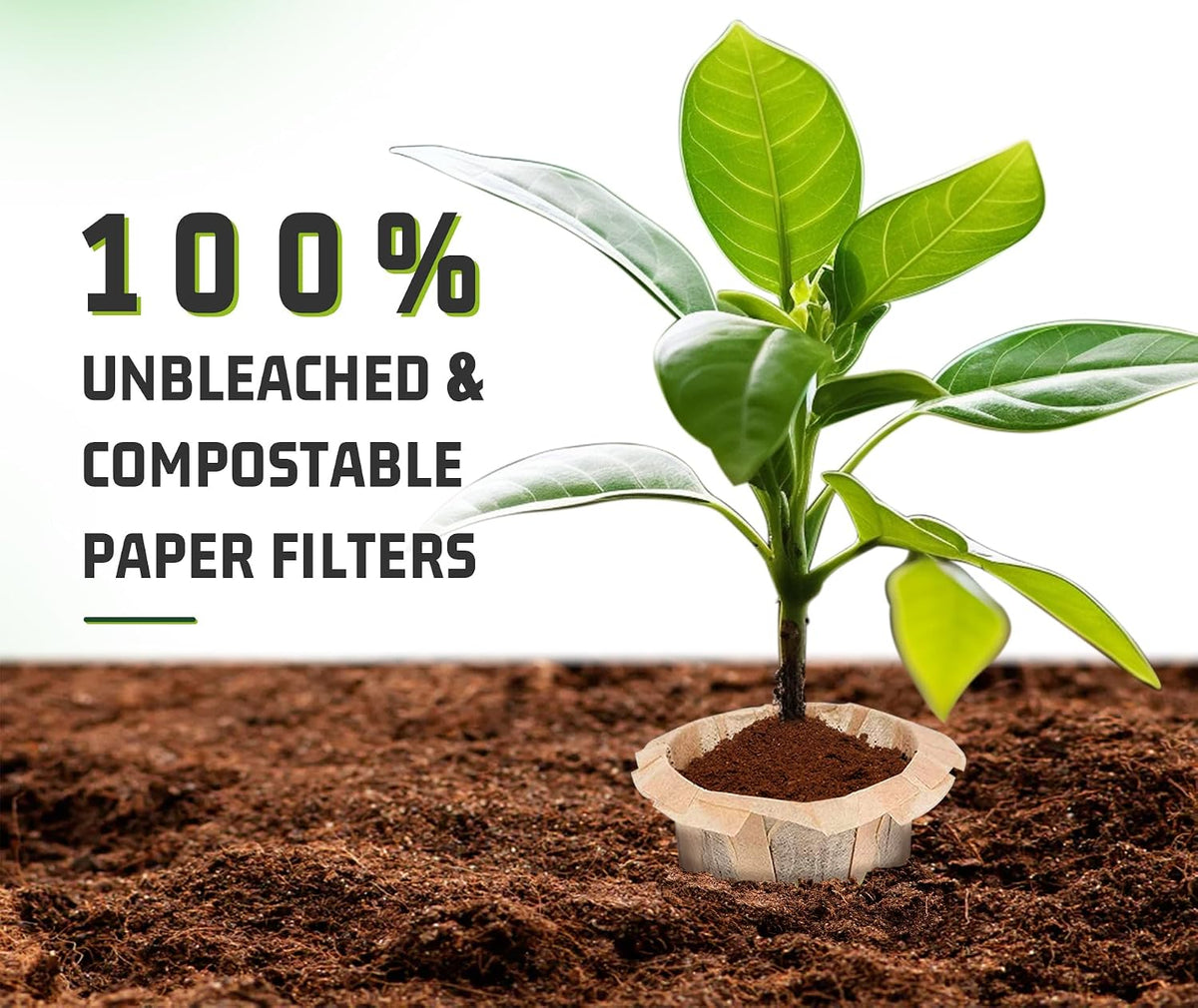 VIVI SKY Disposable K Cup Coffee Filters 400 Natural Paper Liners No Lids