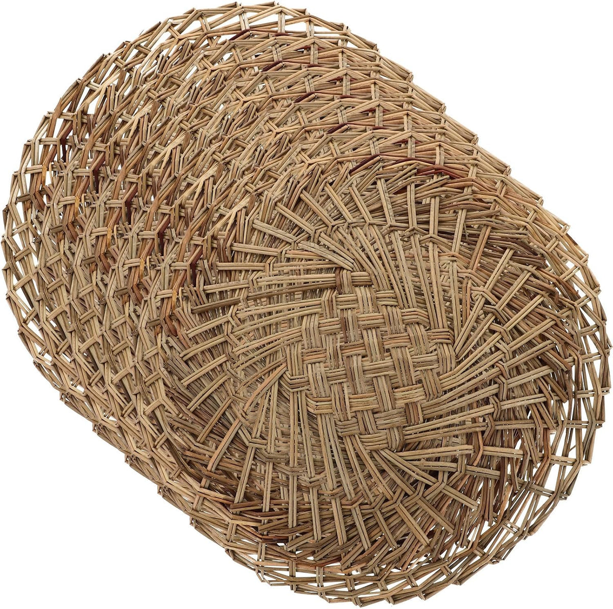 6pcs Straw Steamer Mats, Hand Woven Nonstick Pads for Steamed Buns