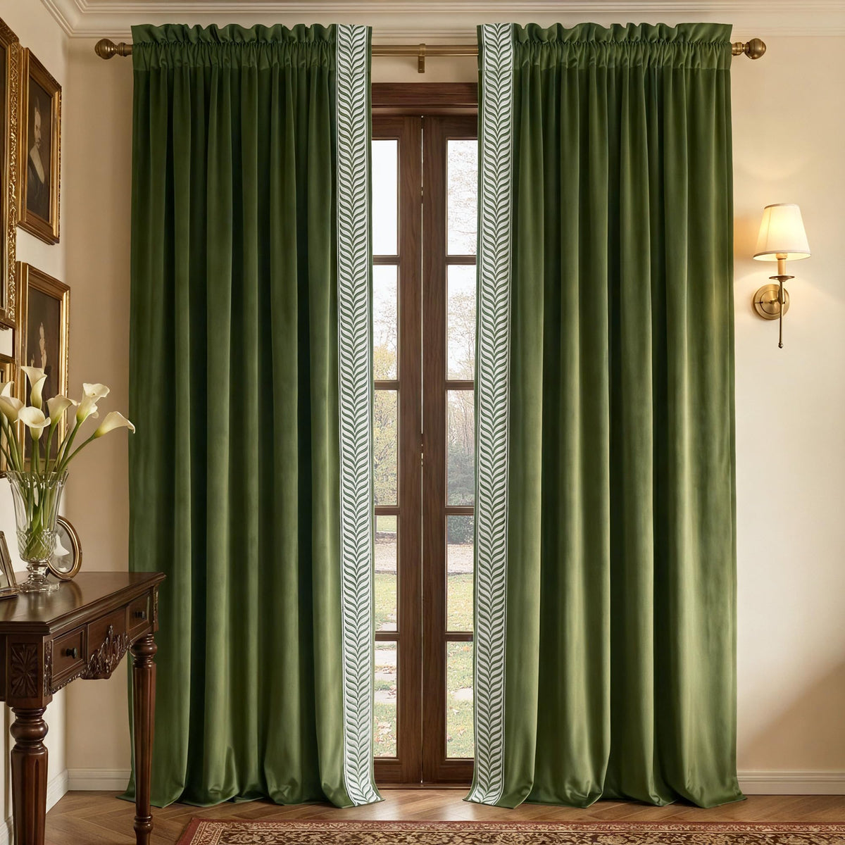 NICETOWN Black Out Velvet Curtains 63 inches Long for Kitchen