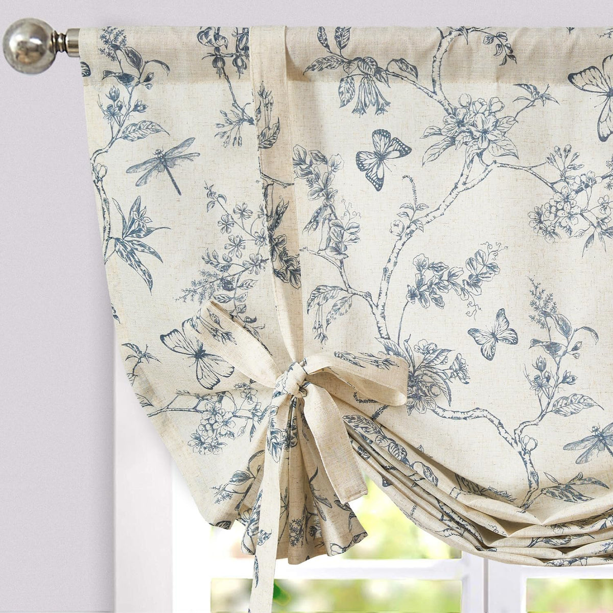 jinchan Swag Valance for Windows 36 Inch Length Farmhouse 2 Panels Beige