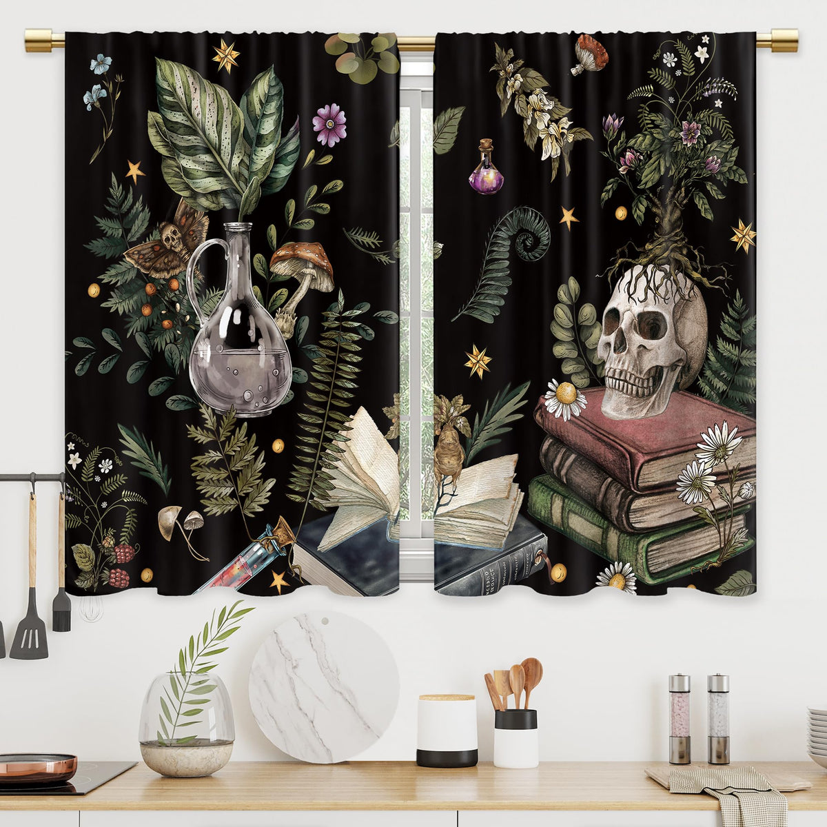 Farmhouse Rooster Kitchen Curtains Rustic Country Bathroom Curtains Window Treatment Drapes Tier Sunflower Vintage Cafe Small Bedroom Short French Door Curtains 2 Panels 27.5x39 Inch