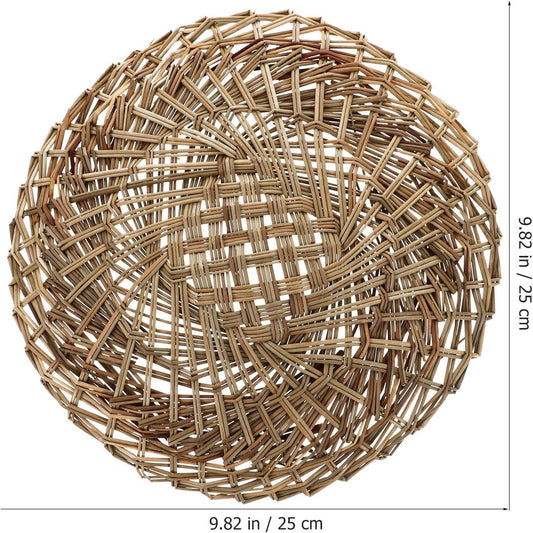 6pcs Straw Steamer Mats, Hand Woven Nonstick Pads for Steamed Buns