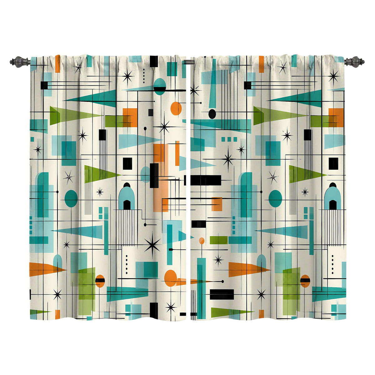Mushroom Kitchen Curtains Window Drapes Tiers 2 Panels 28"x36"
