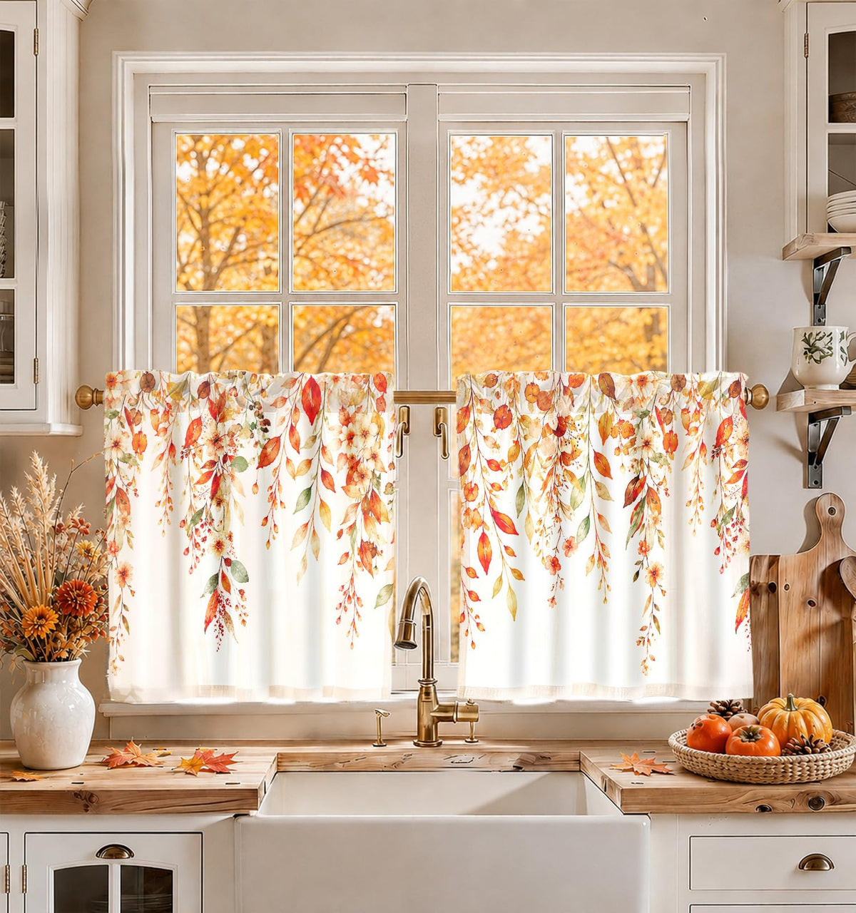 Miss Adola Boho Kitchen Tier Curtains, 36 Inch Length, Vintage Patchwork
